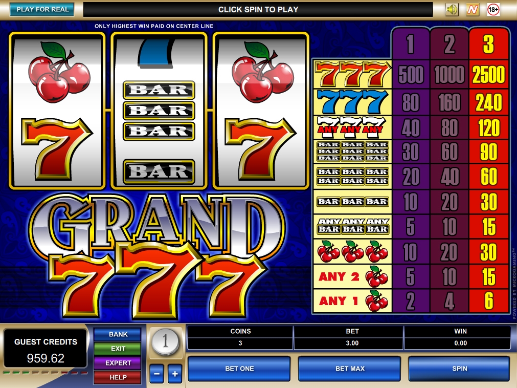 Grand 7’s (Семерки гранд) из раздела Игровые автоматы
