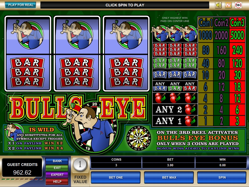 Bulls Eye (В яблочко) из раздела Игровые автоматы