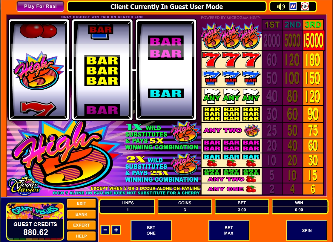 High 5 (Дай 5!) из раздела Игровые автоматы