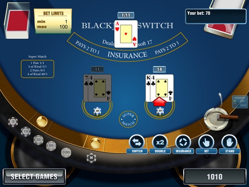 Blackjack Switch (Блэкджек свитч) из раздела Блэкджек