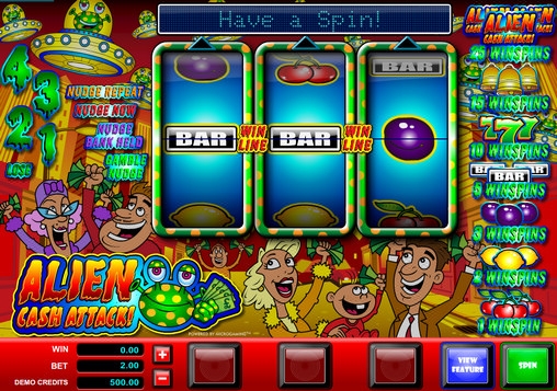 Alien Cash Attack (Нападение инопланетных денег) из раздела Игровые автоматы