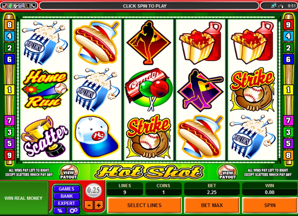 Hot Shot (Горячий выстрел) из раздела Игровые автоматы