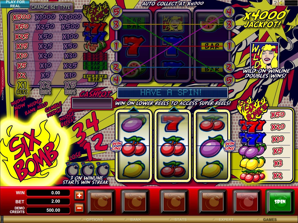 Six Bomb (Шесть Бомб) из раздела Игровые автоматы