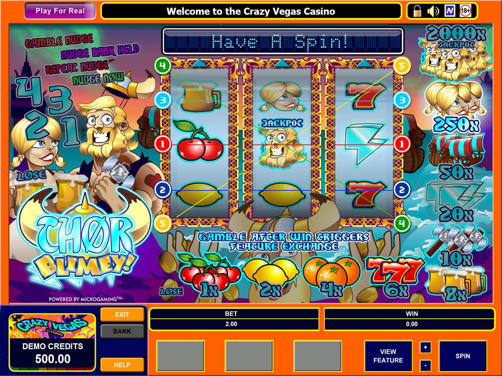 Thor Blimey! (Тор, разрази меня гром!) из раздела Игровые автоматы