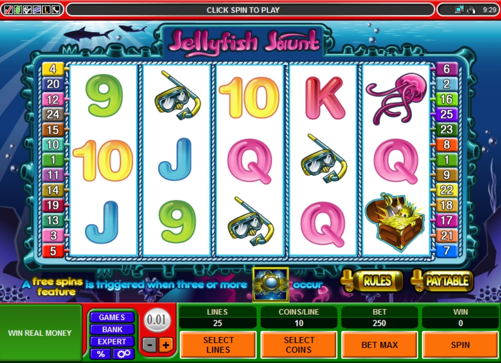 Jellyfish Jaunt (Прогулка медузы) из раздела Игровые автоматы