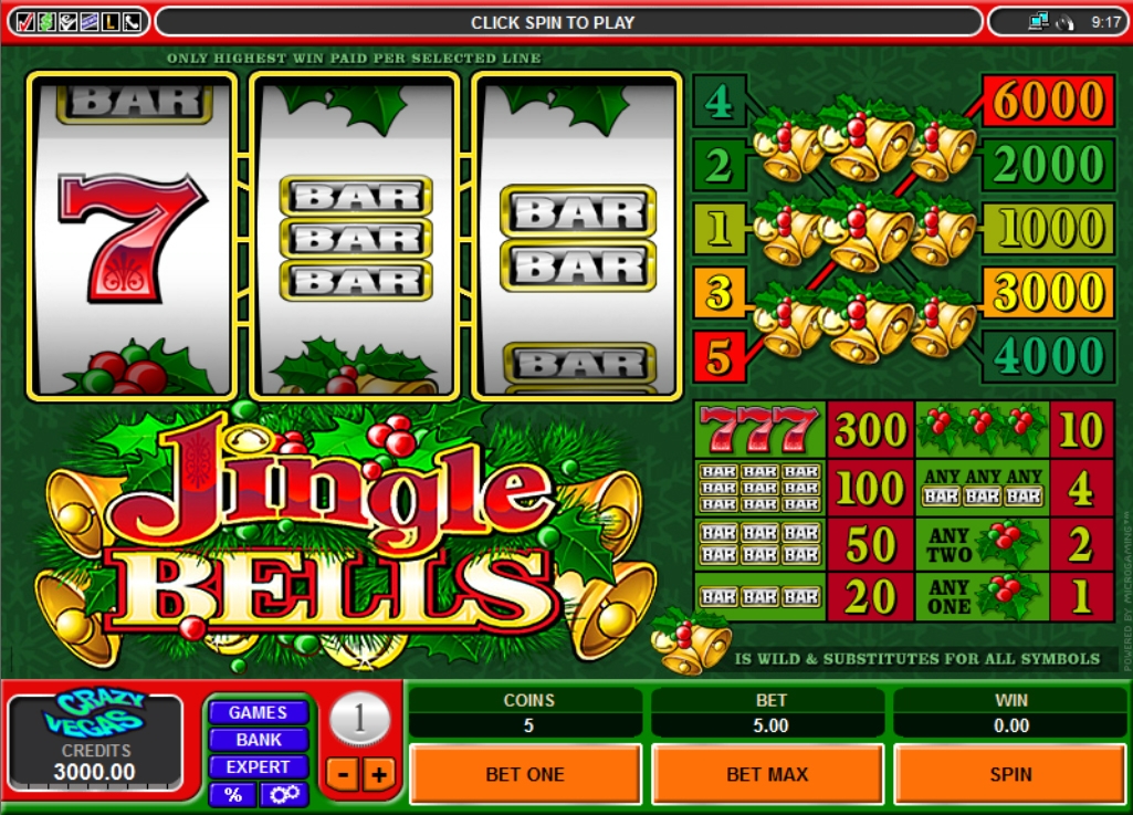 Jingle Bells (Рождественский перезвон) из раздела Игровые автоматы