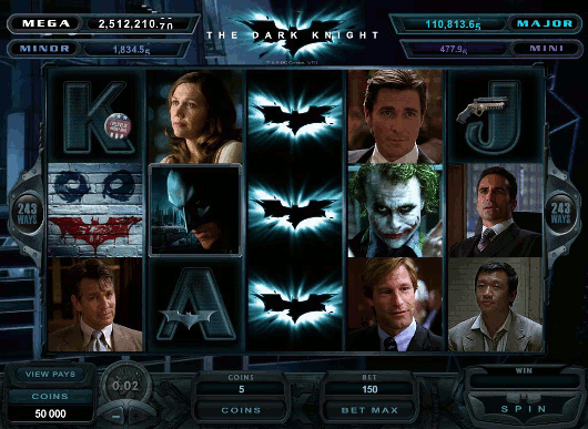 The Dark Knight (Темный рыцарь) из раздела Игровые автоматы
