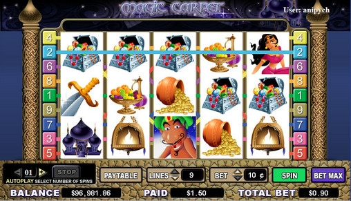 Magic Carpet (Ковер-самолет) из раздела Игровые автоматы