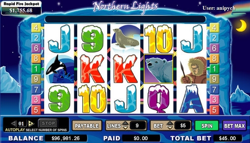 Northern Lights (Полярное сияние) из раздела Игровые автоматы