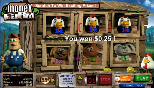 Money Farm (Денежная ферма) из раздела Скрэтч-карты