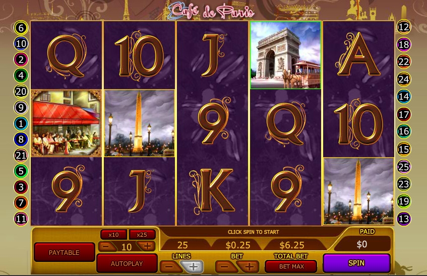Café de Paris (Парижское кафе) из раздела Игровые автоматы