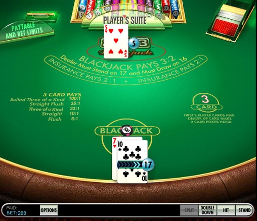 21+3 Blackjack (Блэкджек 21+3) из раздела Блэкджек
