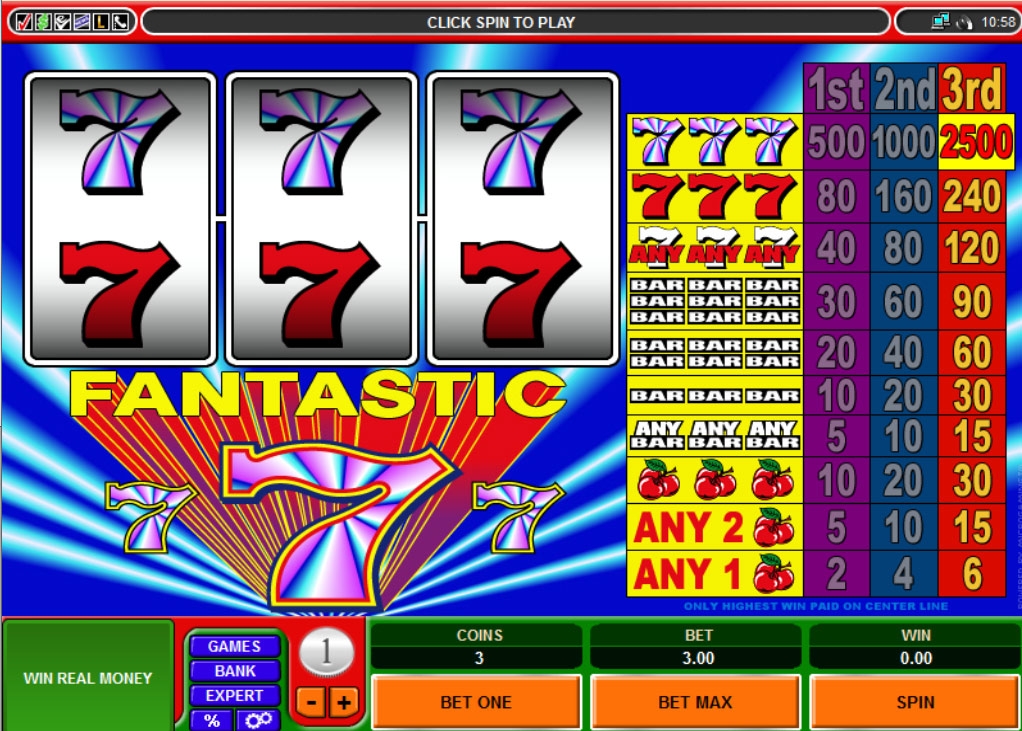 Fantastic 7's (Фантастические семерки) из раздела Игровые автоматы