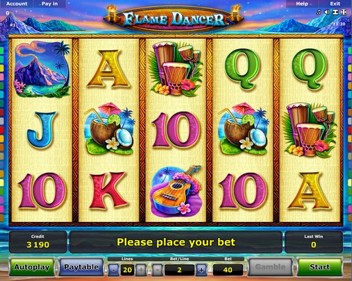 Flame Dancer (Танцор с огнем) из раздела Игровые автоматы