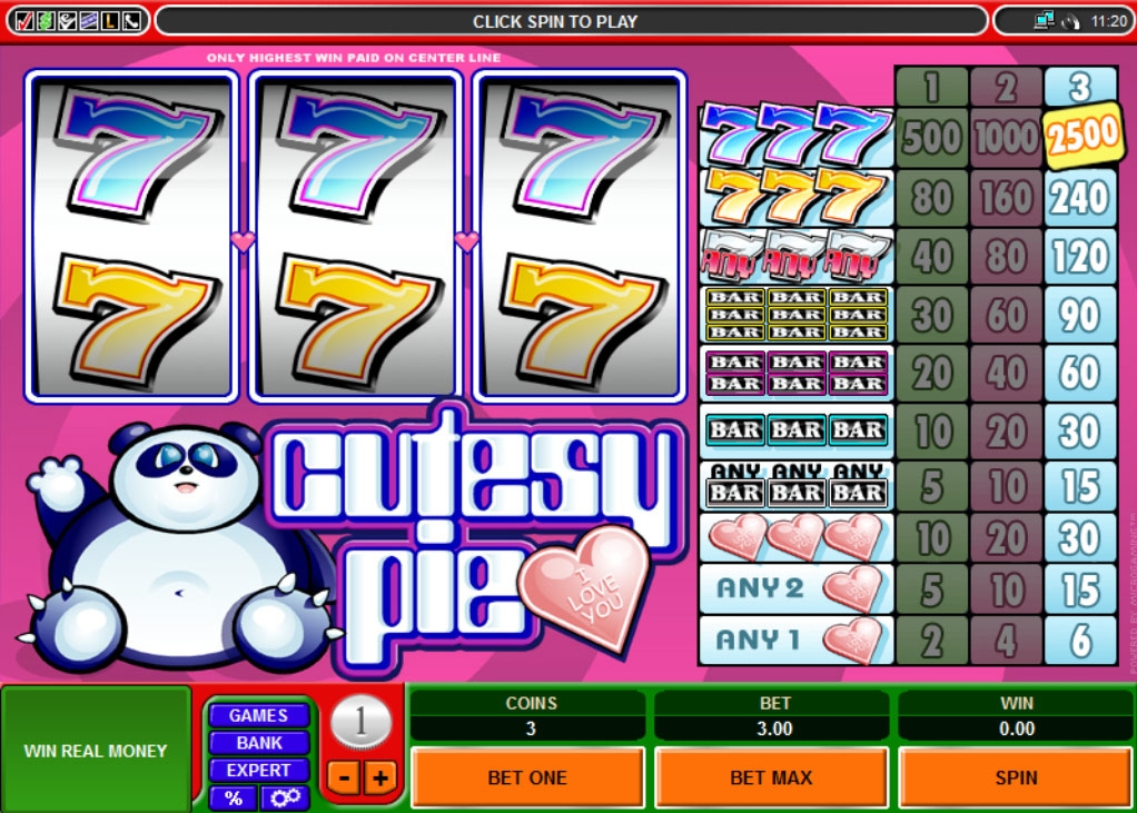 Cutesy Pie (Милашка Панда) из раздела Игровые автоматы