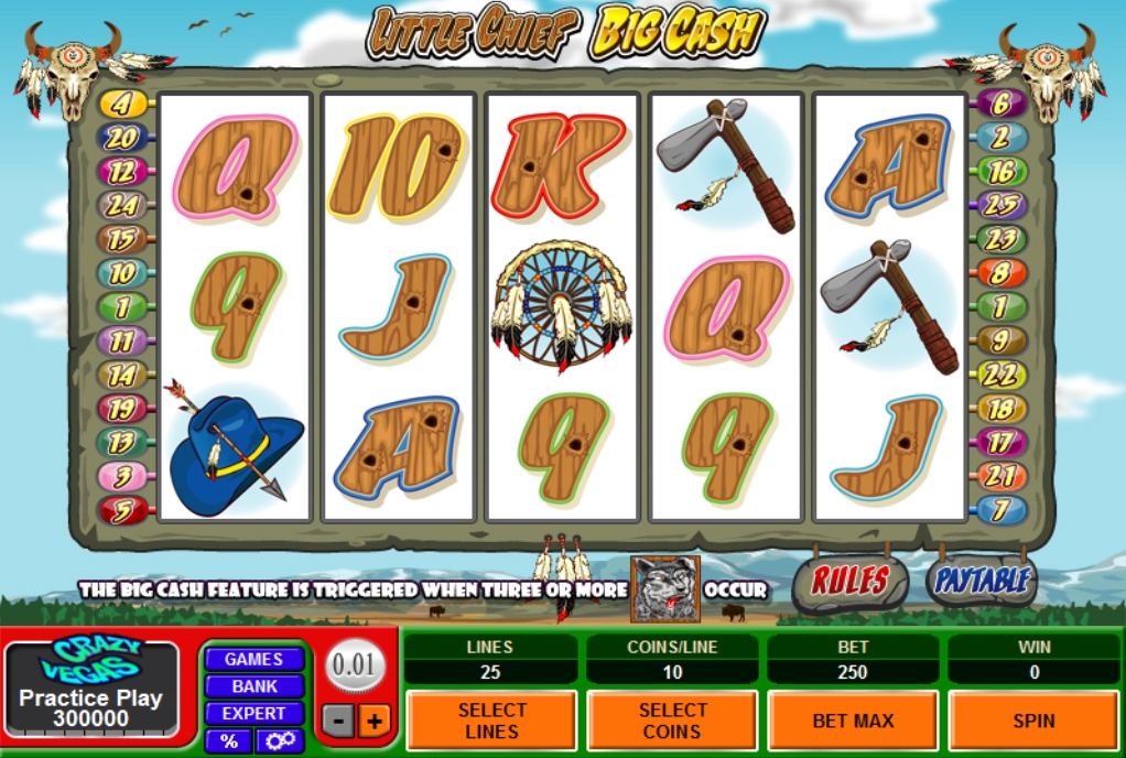 Little Chief Big Cash (Маленький вождь, большие деньги) из раздела Игровые автоматы