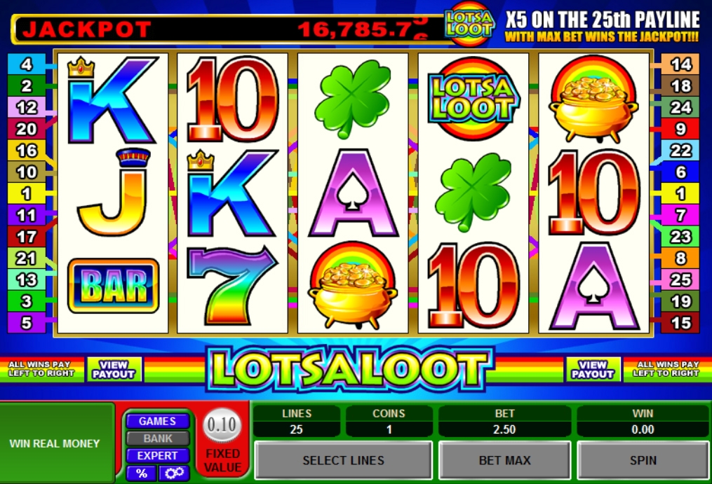 Lotsaloot 5 Reel – Progressive (Множество трофеев 5 барабанов) из раздела Игровые автоматы