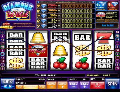 Diamond Wild (Бриллиантовый «дикий» символ) из раздела Игровые автоматы