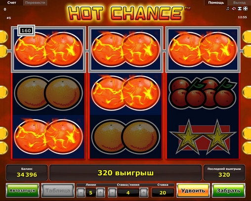 Hot Chance (Отличные шансы) из раздела Игровые автоматы