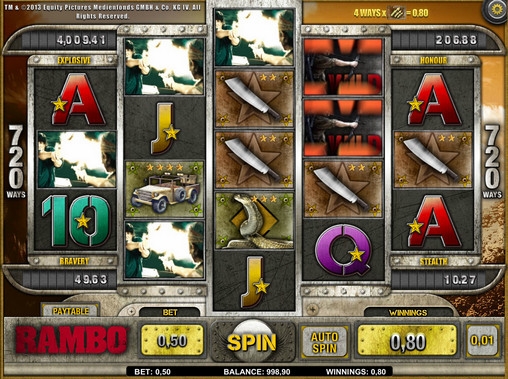 Rambo (Рэмбо) из раздела Игровые автоматы