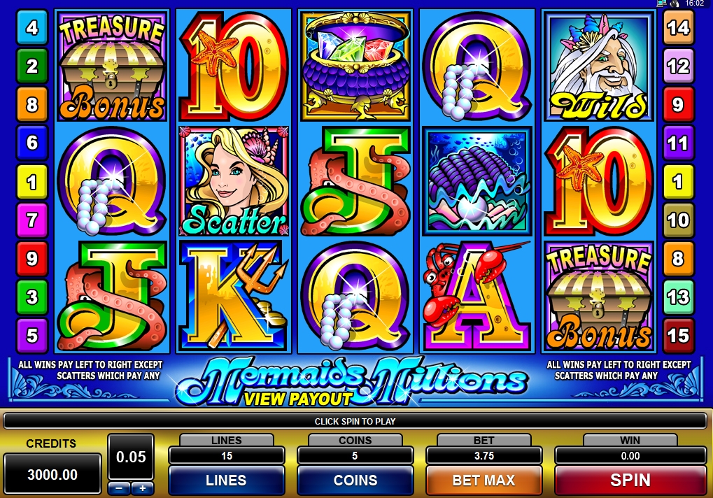 Mermaids Millions (Миллионы русалки) из раздела Игровые автоматы