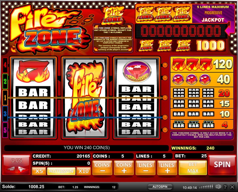 Fire Zone (Зона огня) из раздела Игровые автоматы