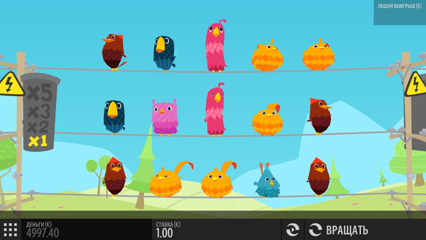 Birds on a Wire (Птички на проводе) из раздела Игровые автоматы
