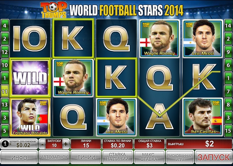 Top Trumps World Football Stars 2014 (Звезды мирового футбола 2014) из раздела Игровые автоматы