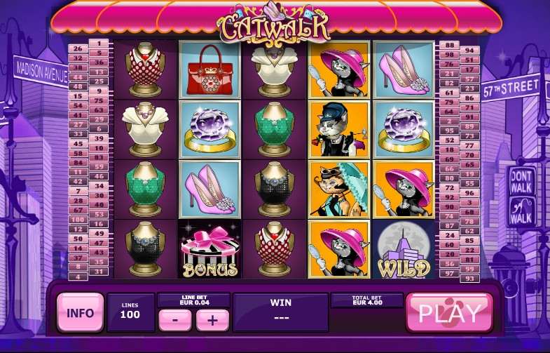 Catwalk (Кошки на прогулке) из раздела Игровые автоматы