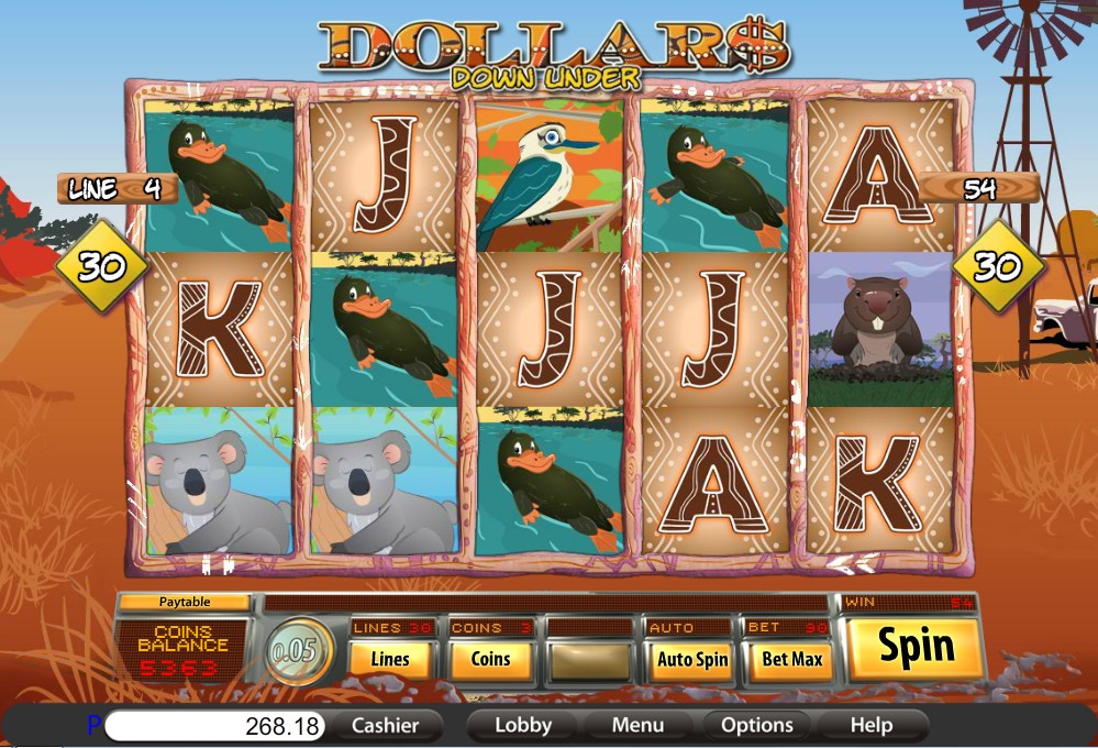 Dollars Down Under (Австралийские доллары) из раздела Игровые автоматы