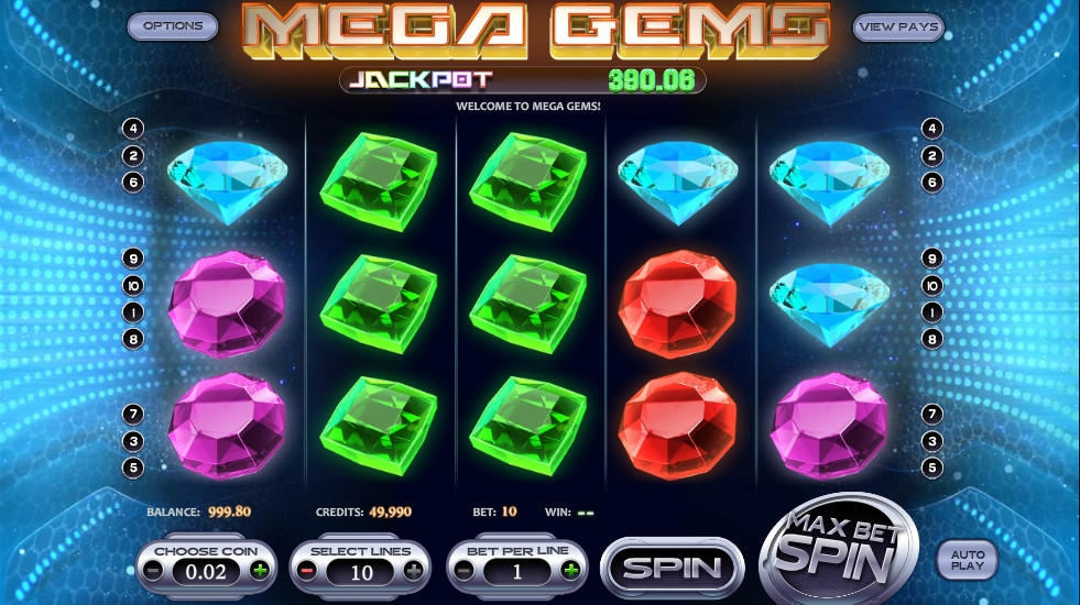 Mega Gems (Мега самоцветы) из раздела Игровые автоматы