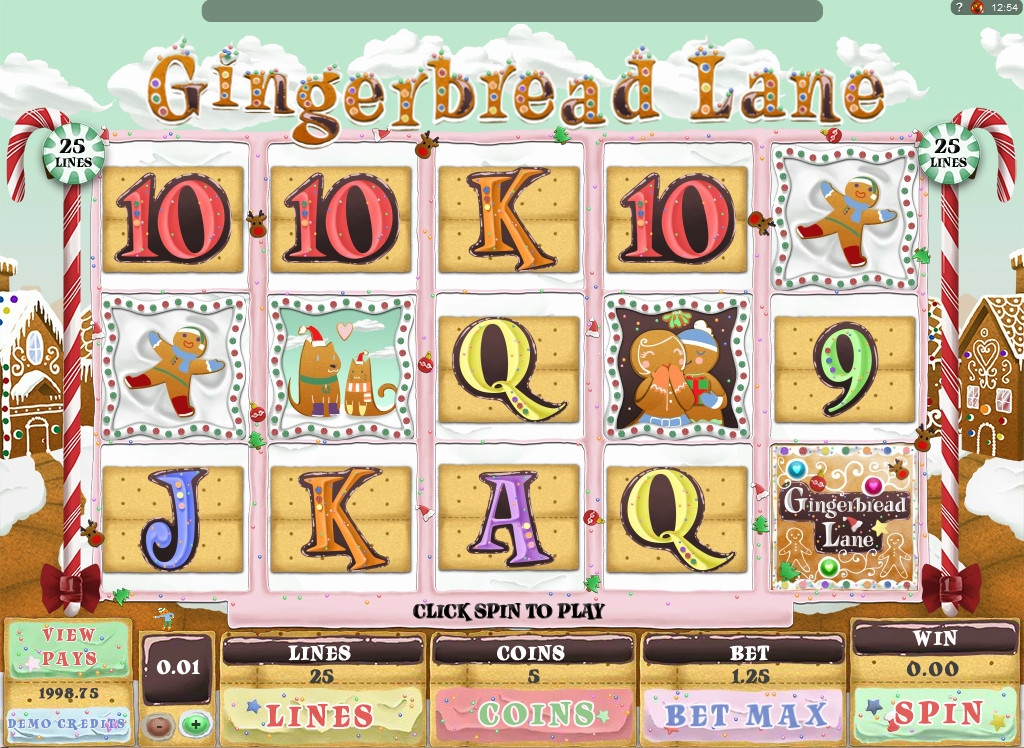 Ginderbread Lane (Улица из имбирного печенья) из раздела Игровые автоматы