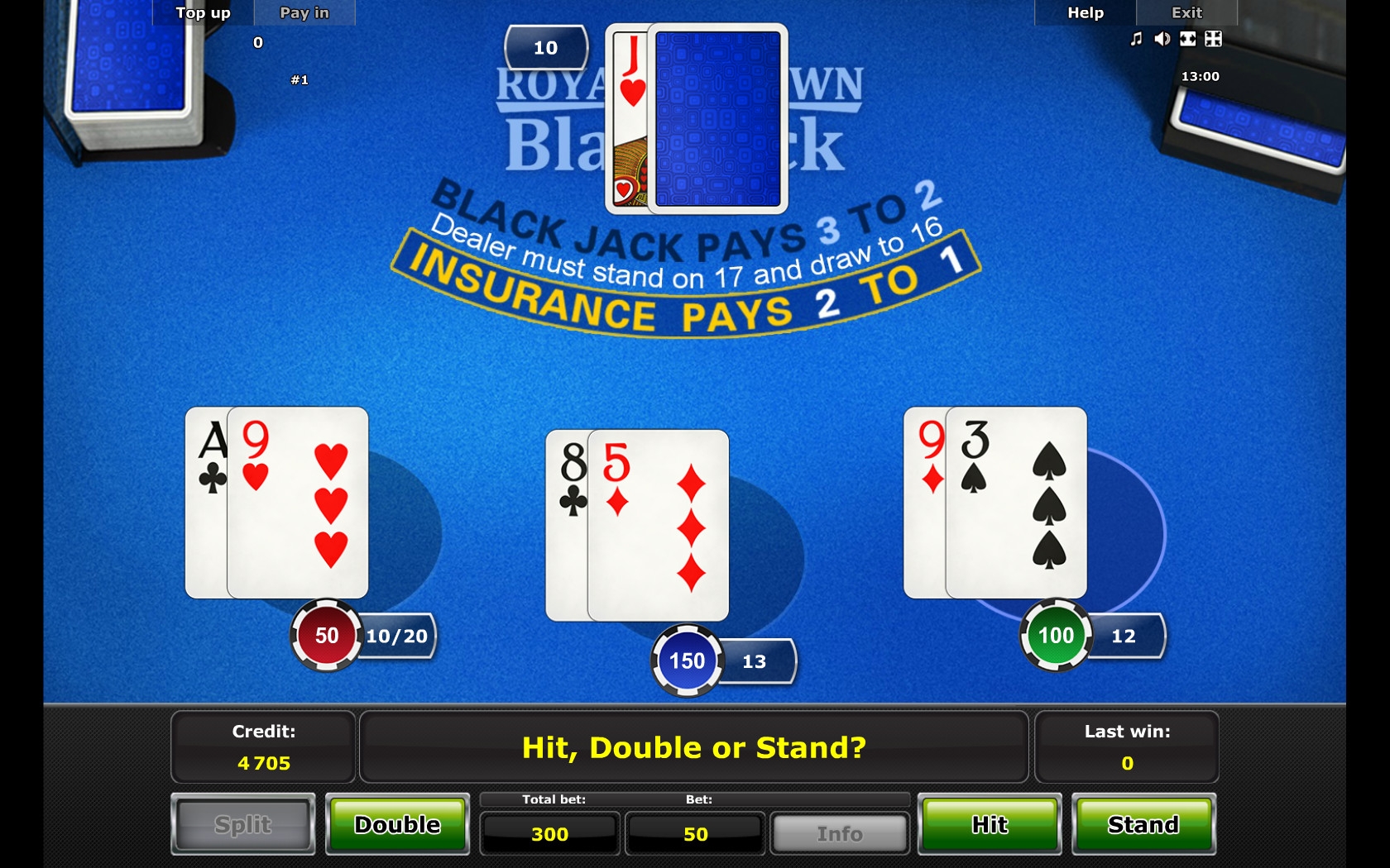 Royal Crown Blackjack (Блэкджек «Королевская корона») из раздела Игровые автоматы