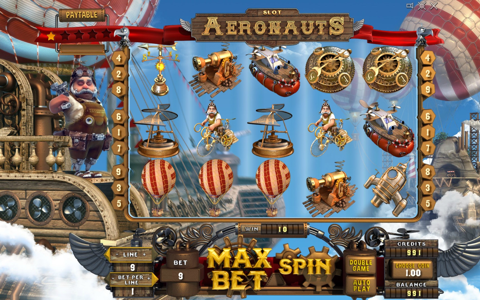 Aeronauts (Аэронавты) из раздела Игровые автоматы