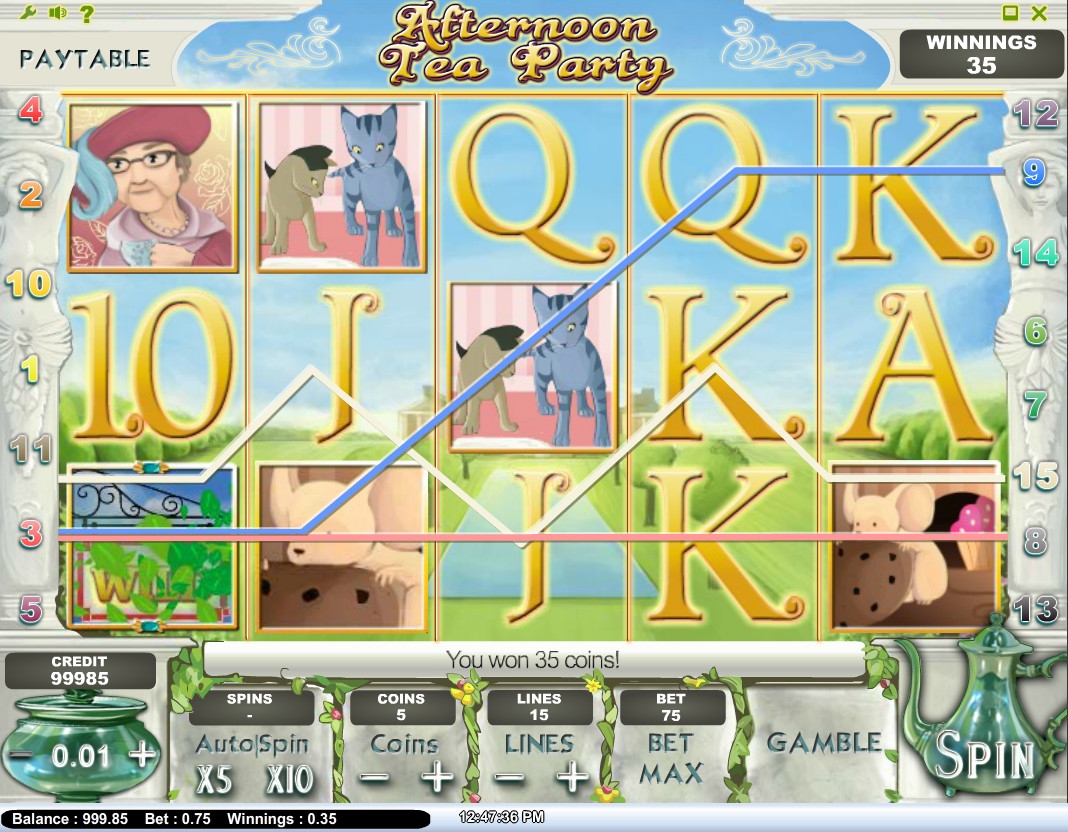 Afternoon Tea Party (Полуденное чаепитие) из раздела Игровые автоматы