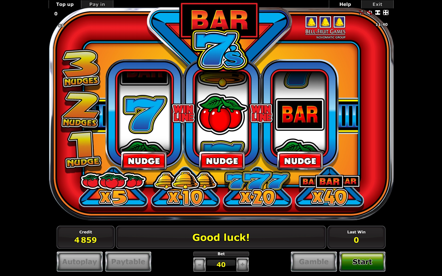 Bar 7’s (Барные семерки) из раздела Игровые автоматы