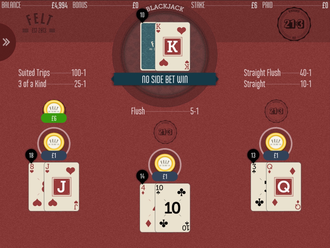 21+3-Blackjack (Блэкджек «21+3») из раздела Блэкджек