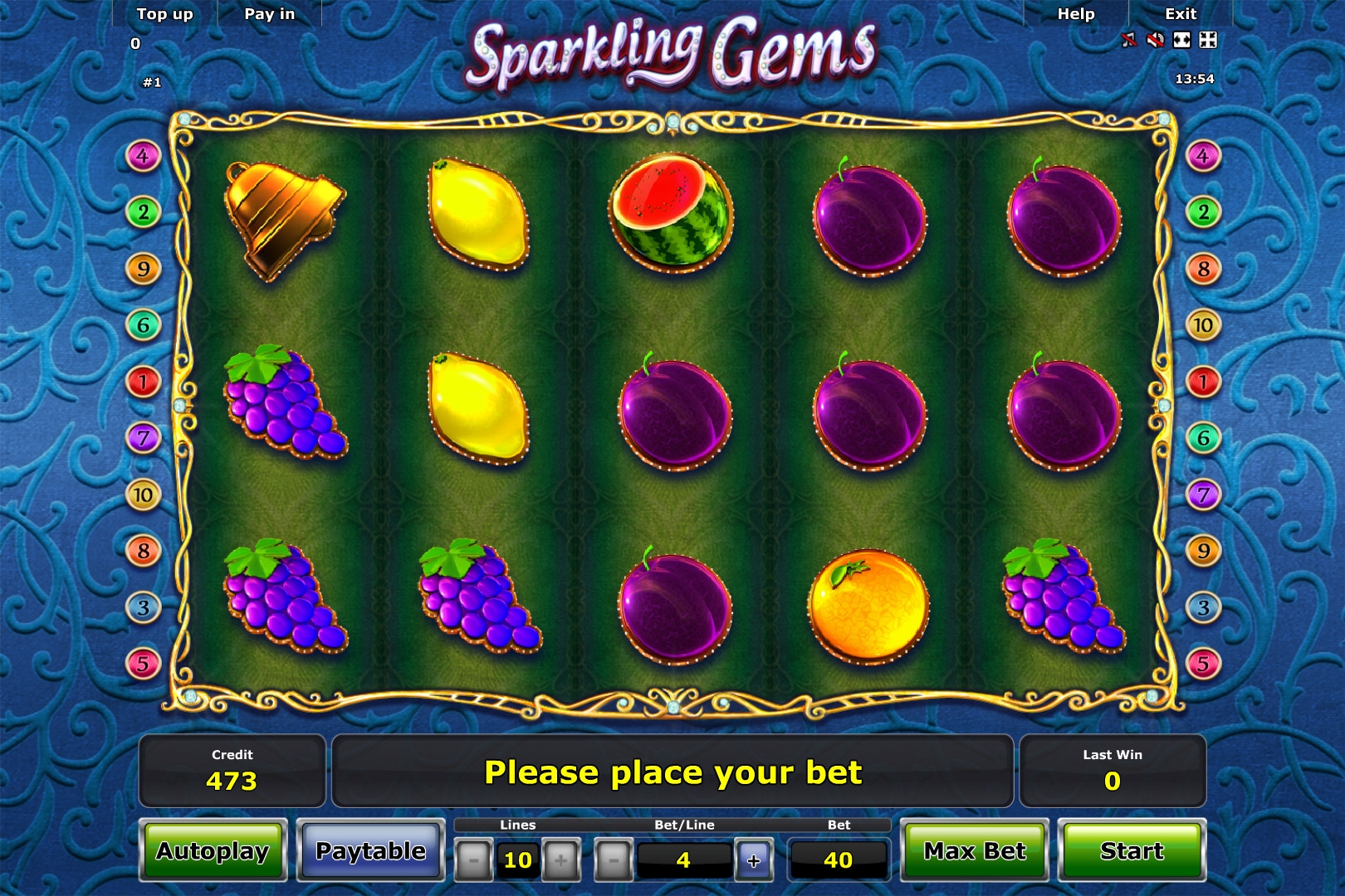 Sparkling Gems (Сверкающие самоцветы) из раздела Игровые автоматы