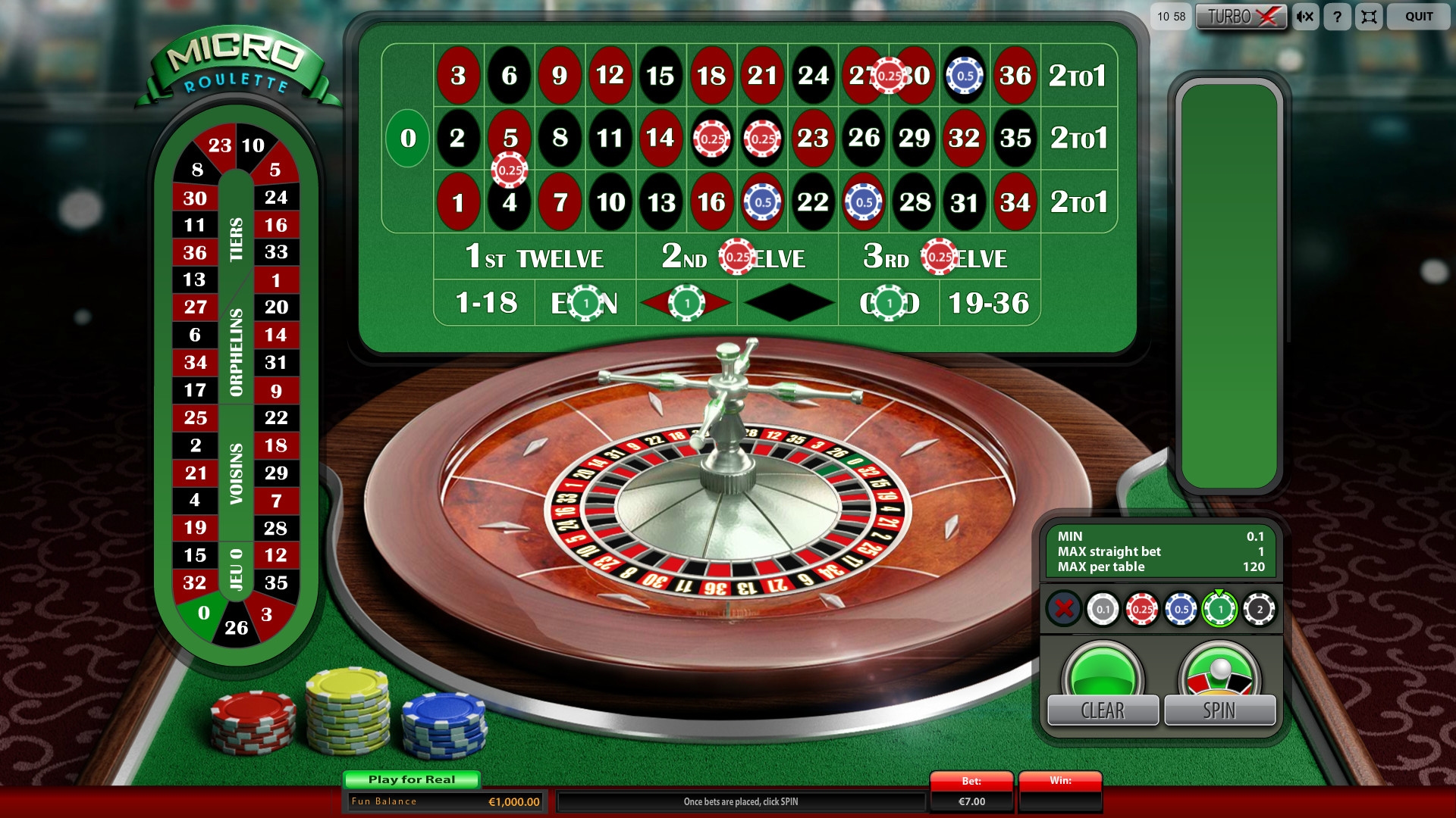 Micro Roulette (Микро-рулетка) из раздела Рулетка