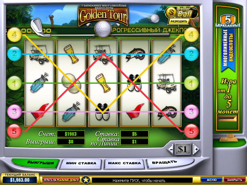 Golden Tour (Золотой Тур) из раздела Игровые автоматы