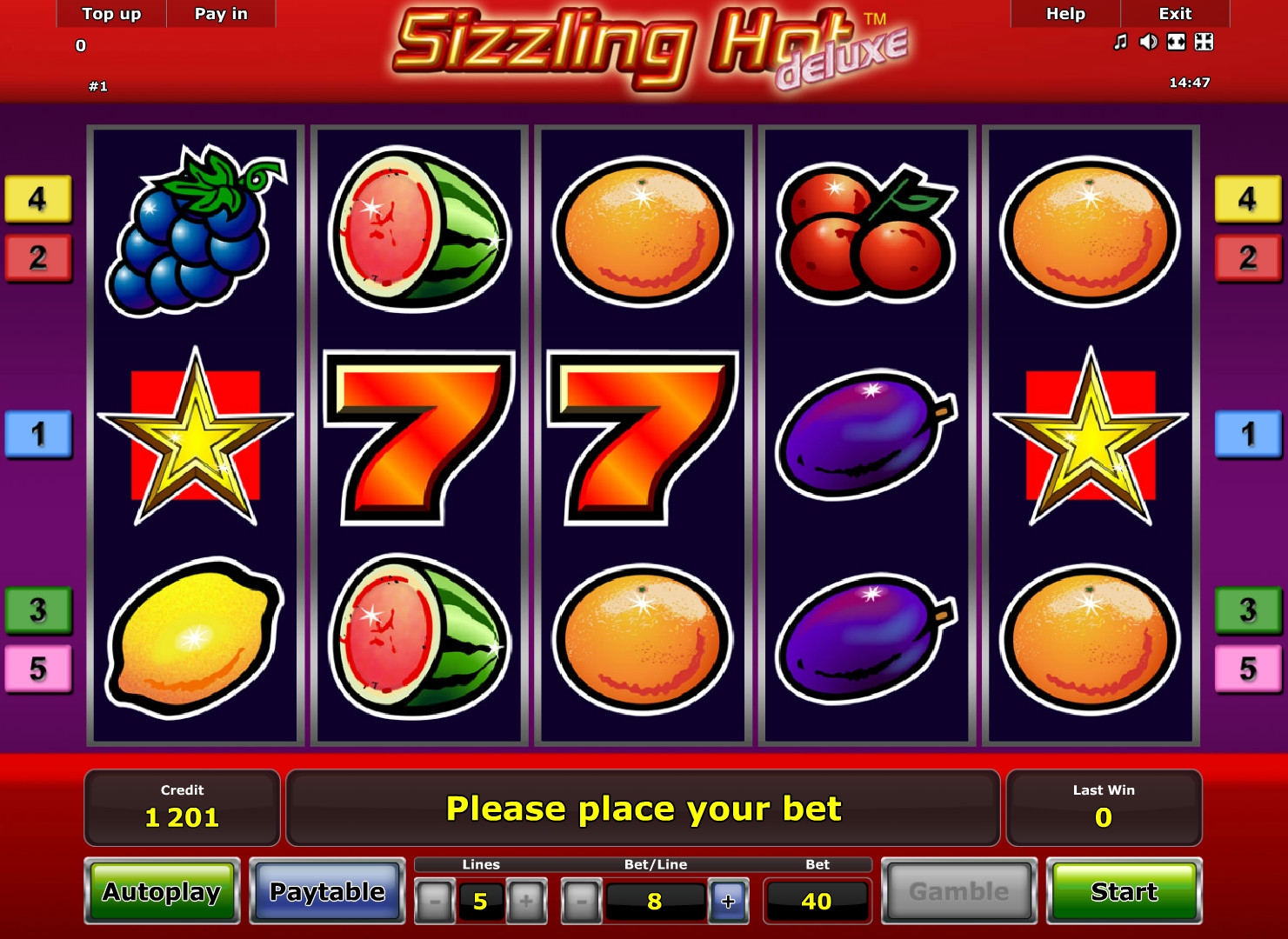 Sizzling Hot Deluxe (Раскаленный - делюкс) из раздела Игровые автоматы