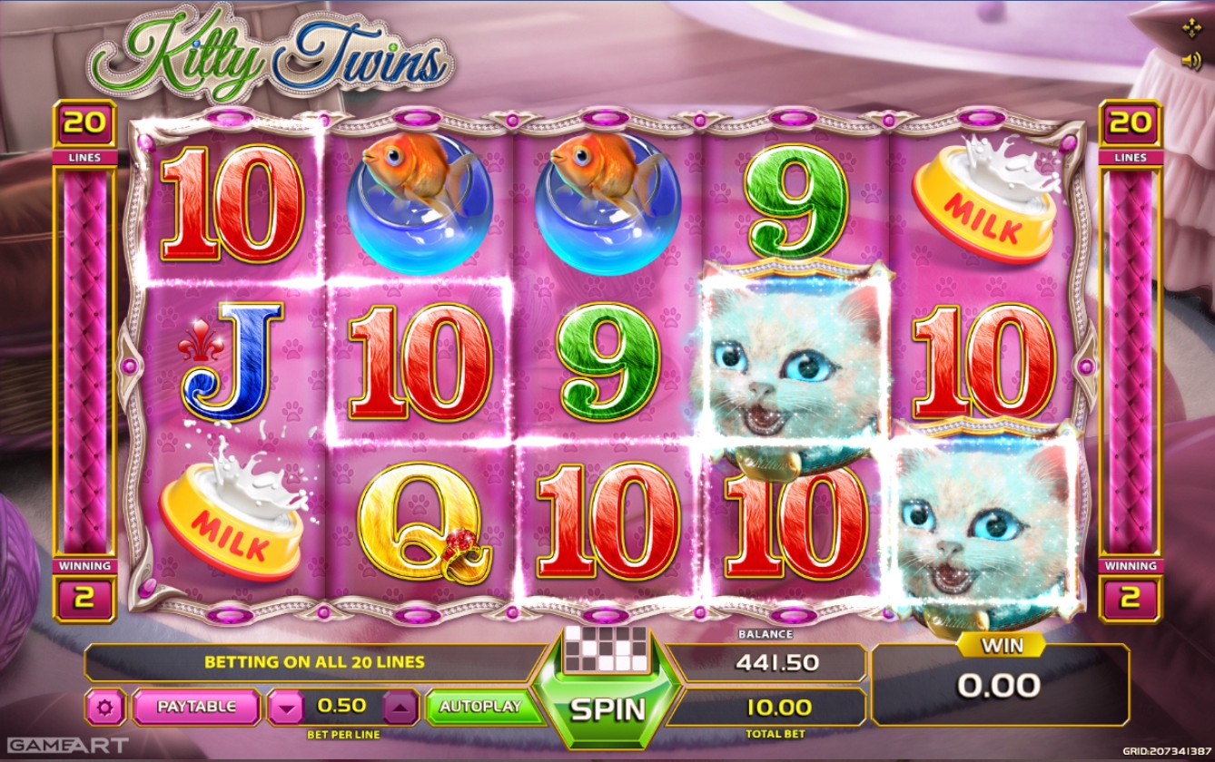 Kitty Twins (Котята-близнецы) из раздела Игровые автоматы
