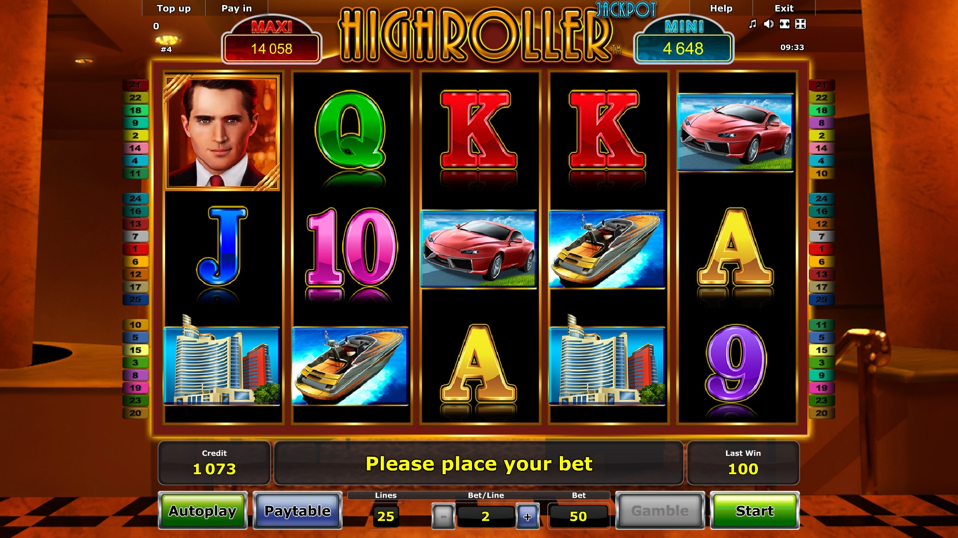 Hiroller Jackpot (Джекпот для хайроллера) из раздела Игровые автоматы