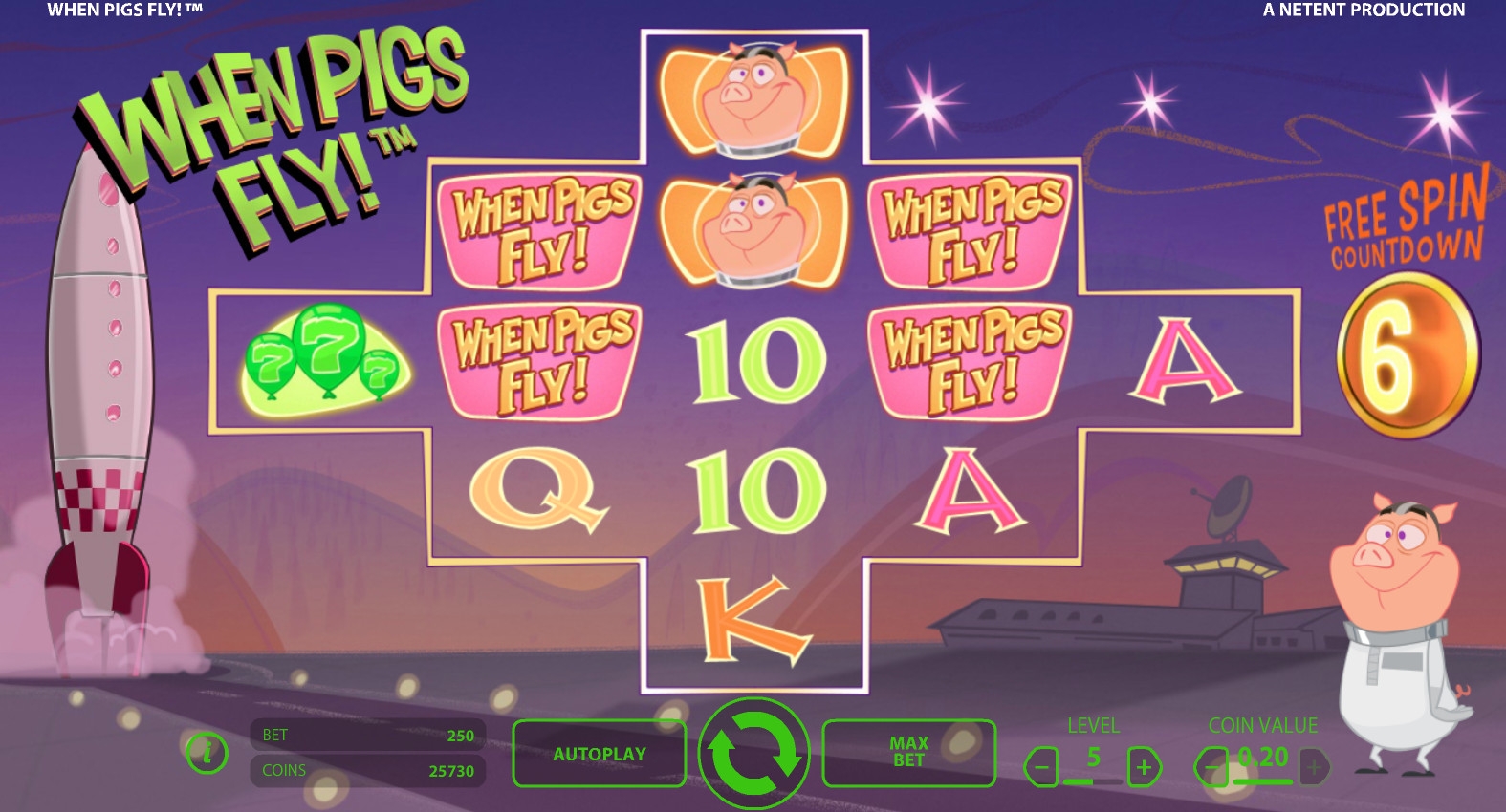 When Pigs Fly! (Когда свиньи полетят!) из раздела Игровые автоматы