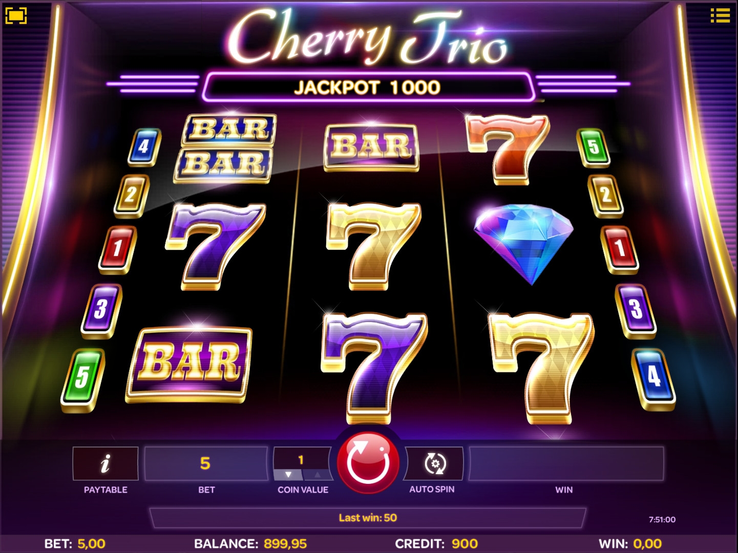 Cherry Trio (Вишневое трио) из раздела Игровые автоматы