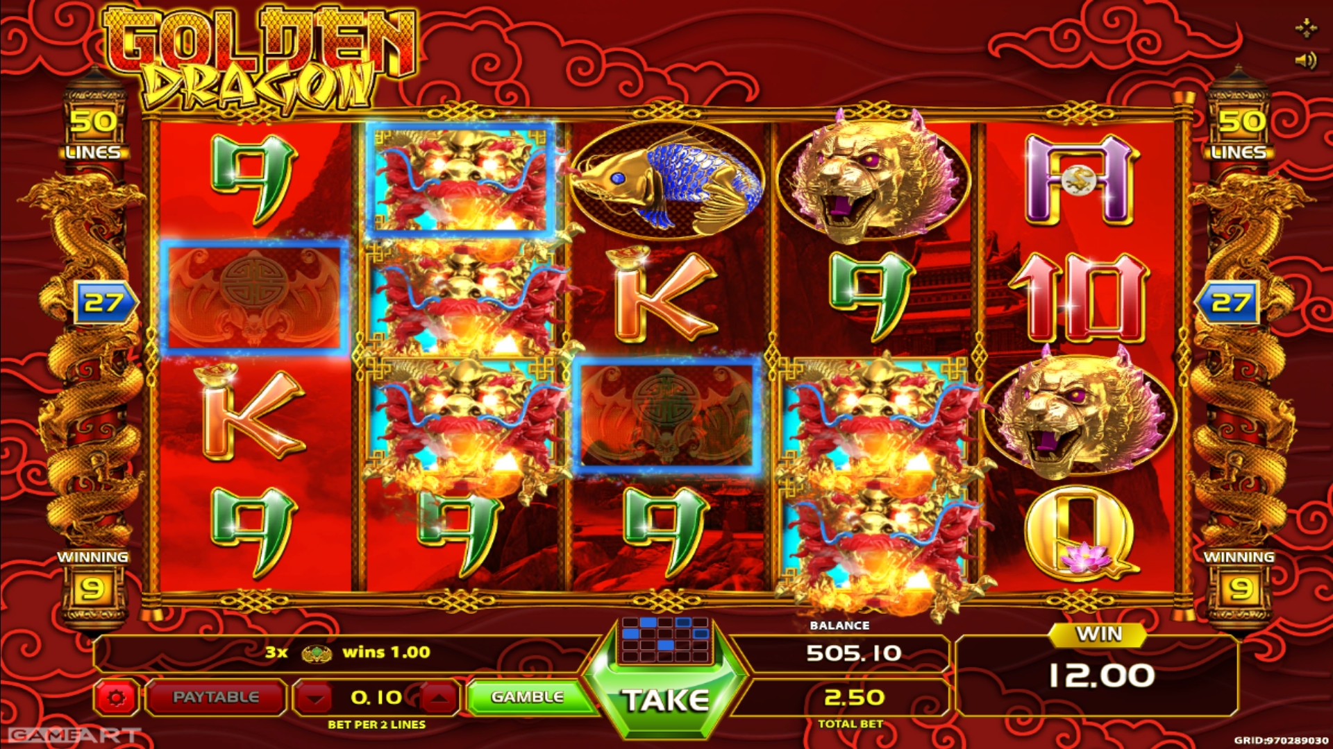 Golden Dragon (Золотой дракон) из раздела Игровые автоматы