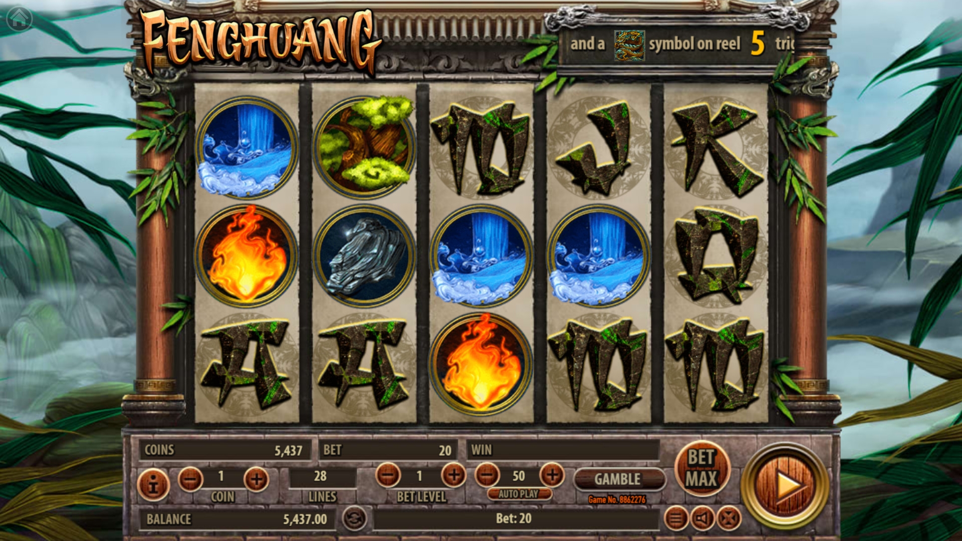 Fenghuang (Фэнхуан) из раздела Игровые автоматы