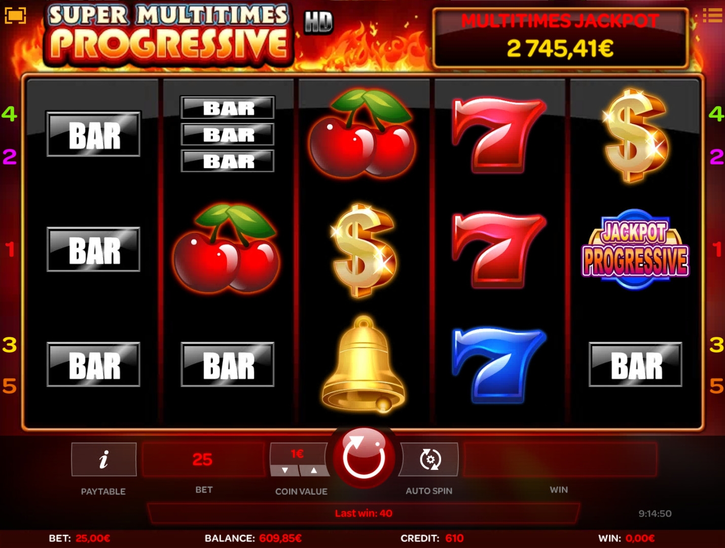 Super Multitimes Progressive HD (Джекпот с супермножителями HD) из раздела Игровые автоматы