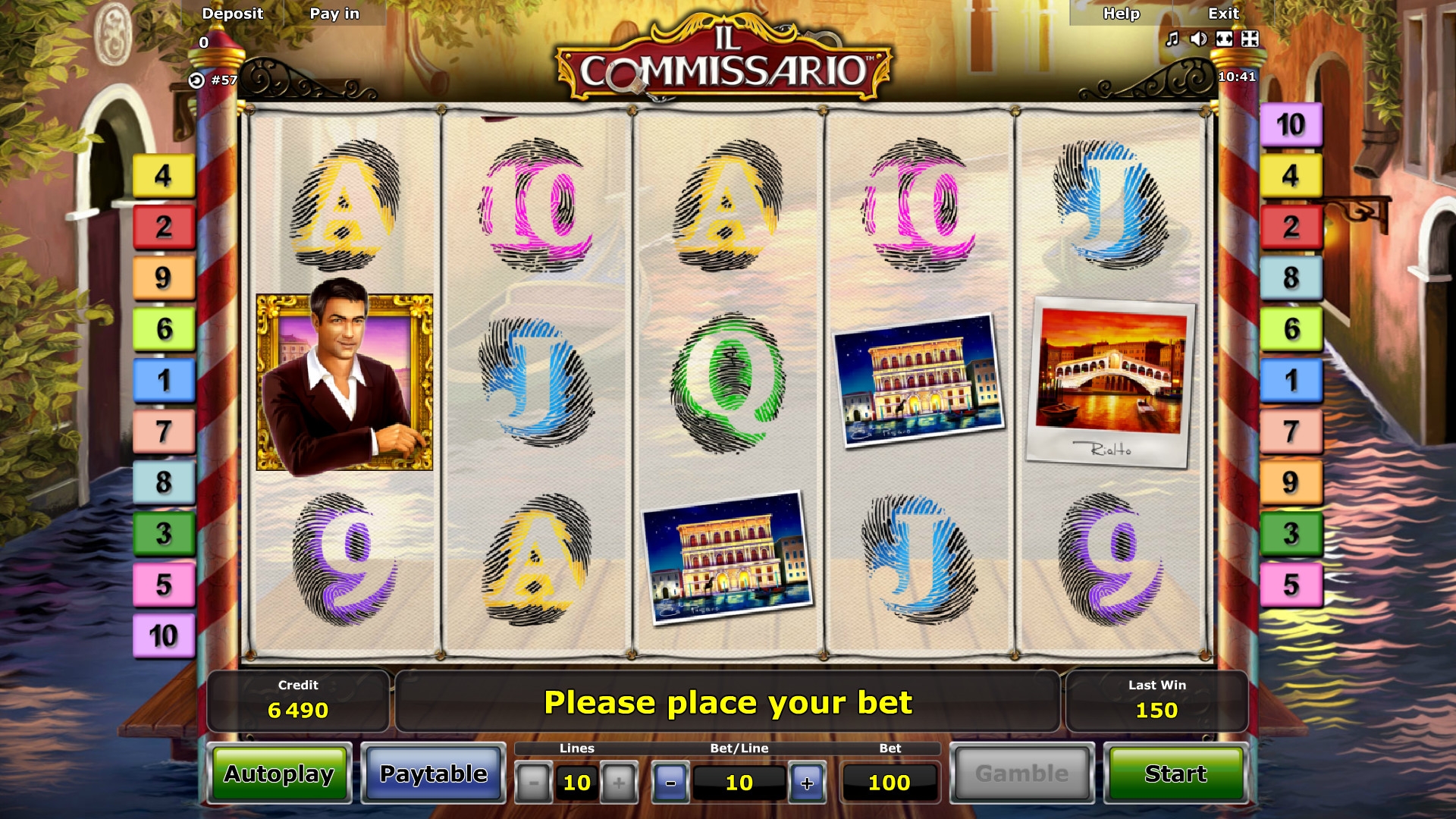 Il Commissario (Комиссар) из раздела Игровые автоматы