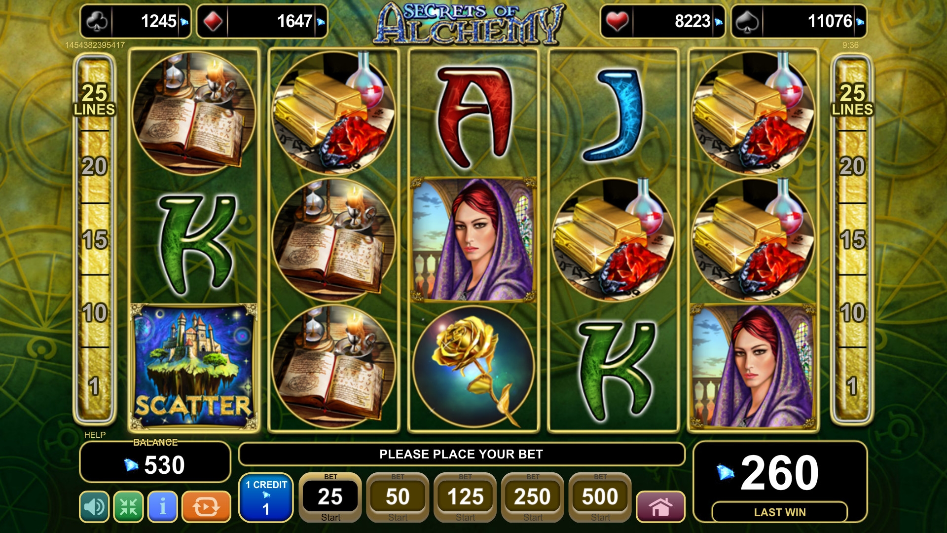 Secrets of Alchemy (Тайны алхимии) из раздела Игровые автоматы